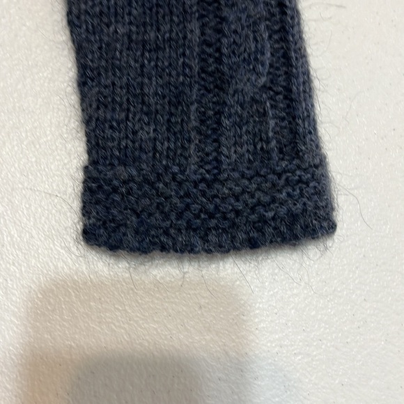 Portolano Wool Alpaca Blend Double Breasted Big Button Blue Cardigan Sz M - Picture 10 of 10